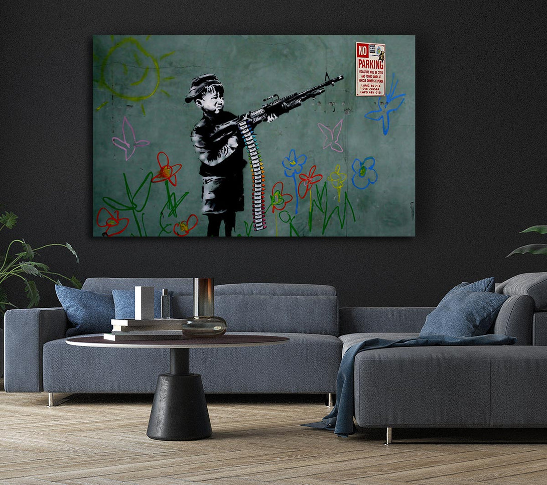  A Canvas Print of Banksy Traffic Warden Canvas Art