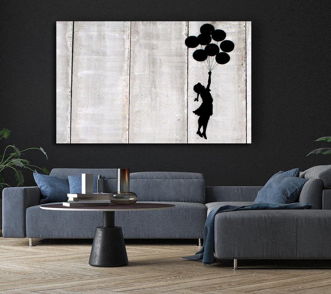  A Canvas Print of Banksy Balloon Girl Fly Canvas Wall Art