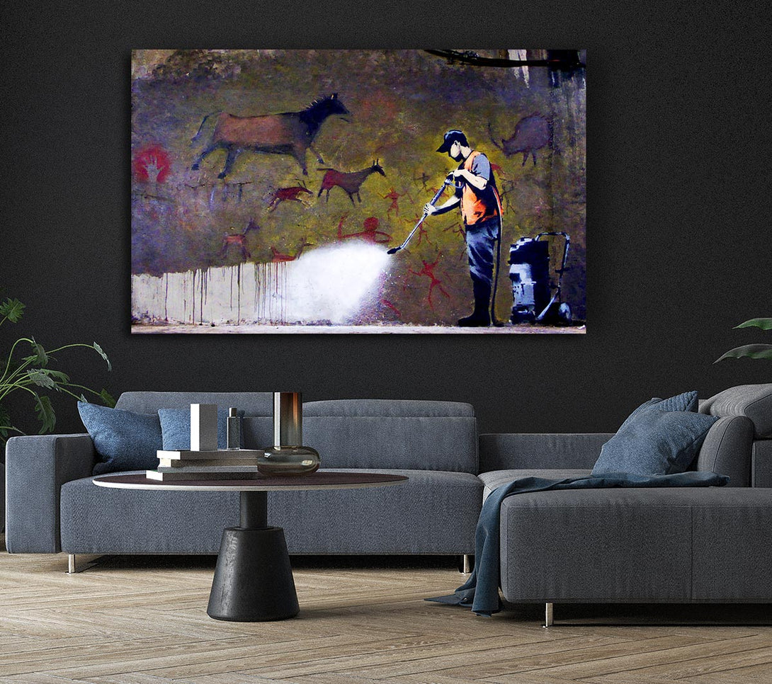  A Canvas Print of Banksy Graffiti Removal Canvas Wall Art