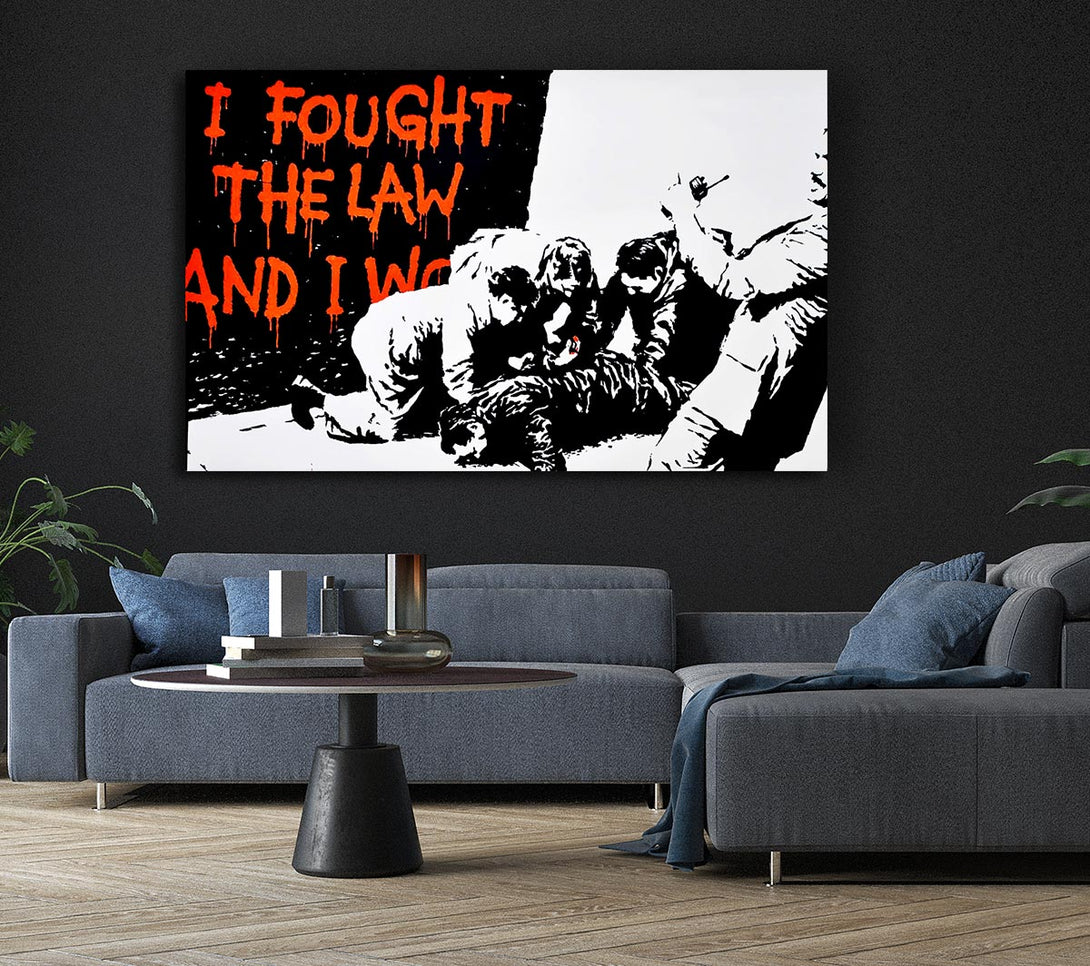  A Canvas Print of Banksy I Fought The War And I... Canvas Art