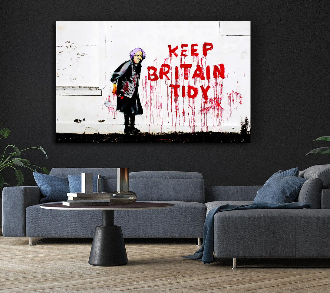  A Canvas Print of Banksy Keep Britain Tidy Canvas Wall Art