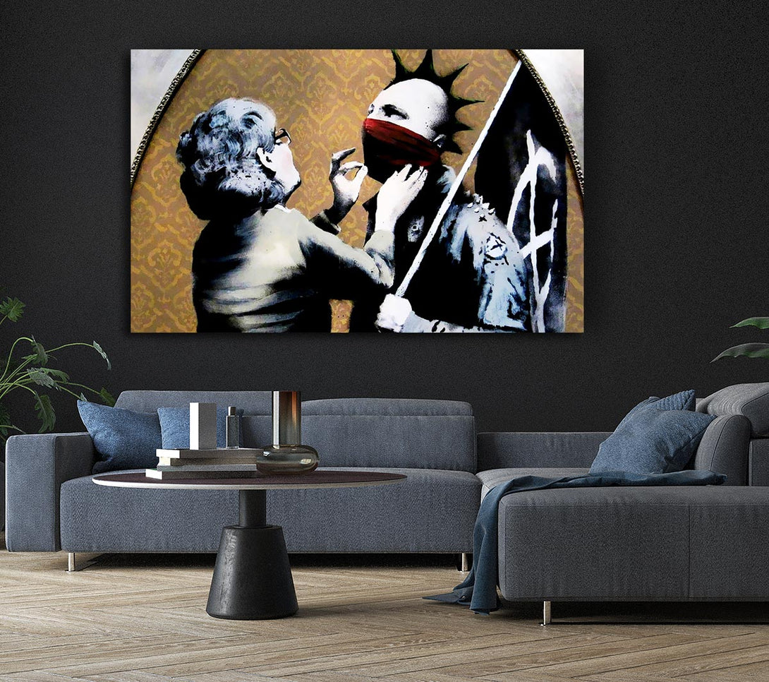  A Canvas Print of Banksy Mothers Love Canvas Print