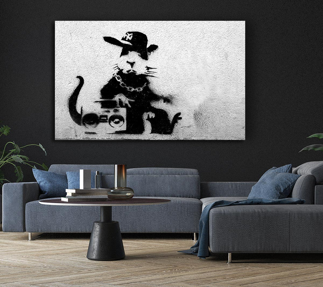  A Canvas Print of Banksy Rap Rat Canvas Print