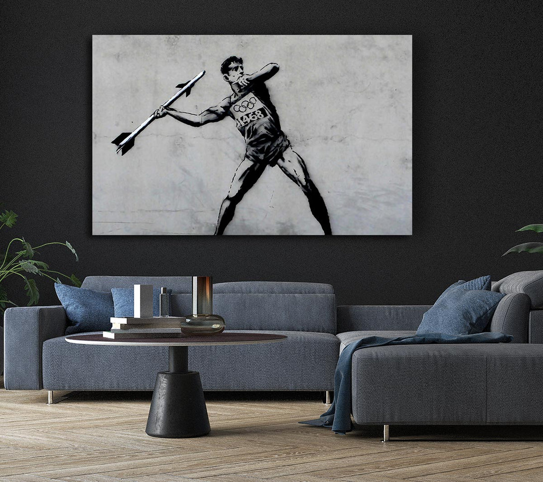  A Canvas Print of Banksy Rocket Launcher Canvas Wall Art
