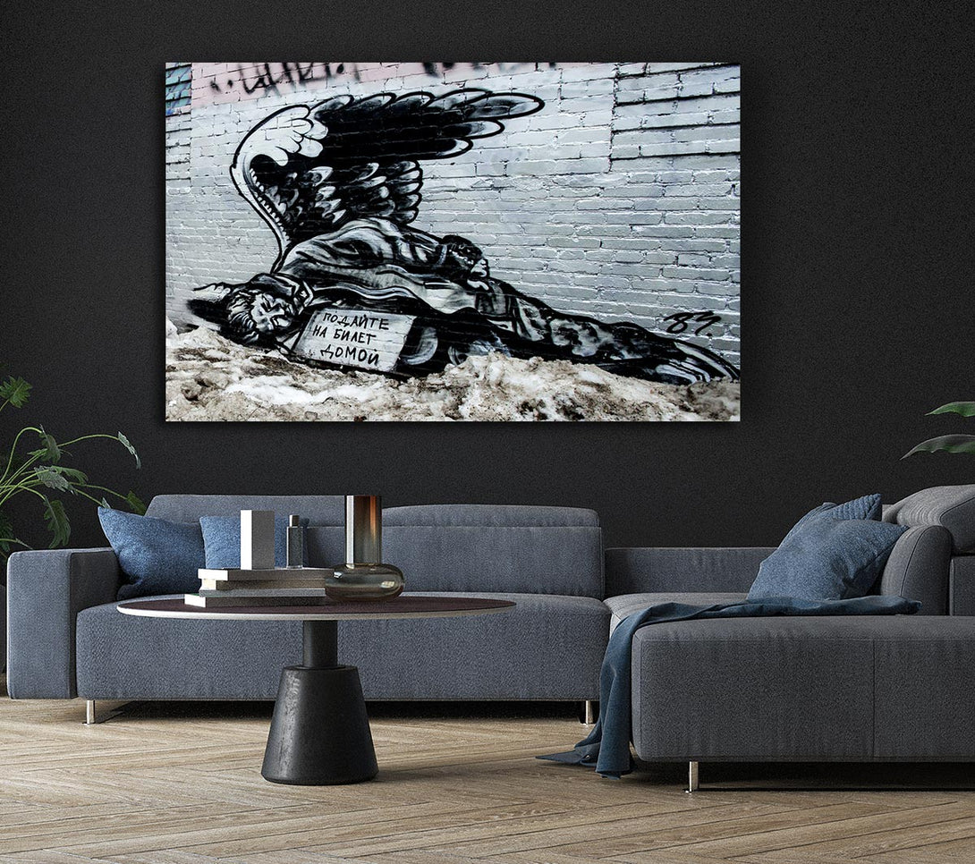  A Canvas Print of Russian Banksy Canvas Wall Art