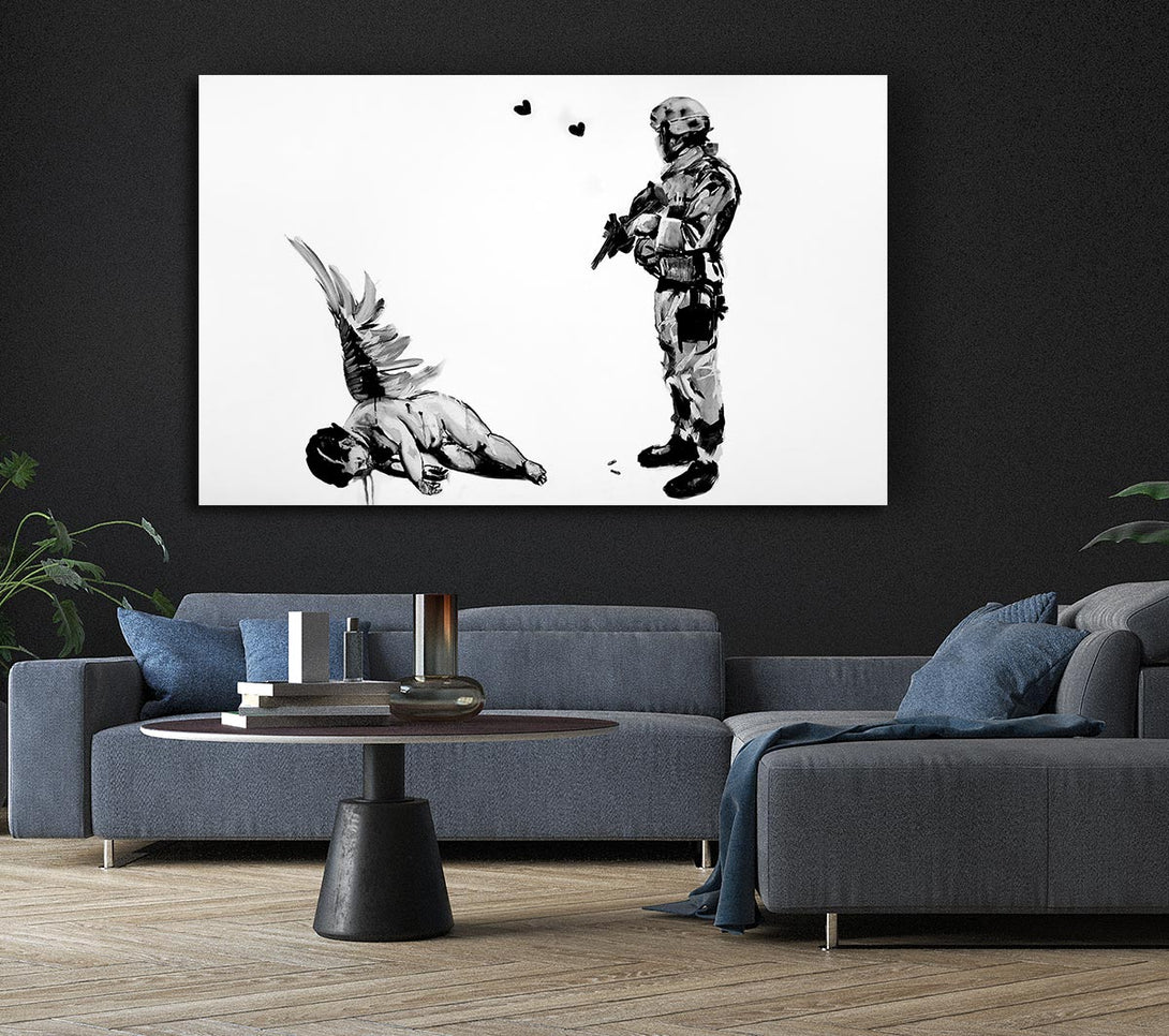  A Canvas Print of Banksy Who Killed Cupid Canvas Art