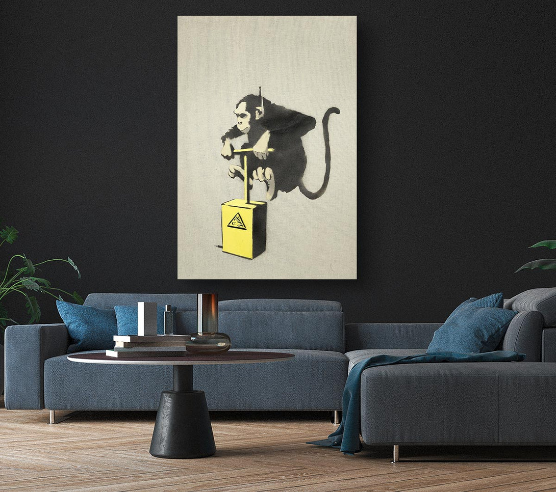  A Canvas Print of Banksy Monkey Detonator Canvas Wall Art