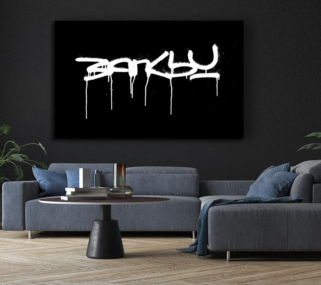  A Canvas Print of Banksy Black Canvas Art