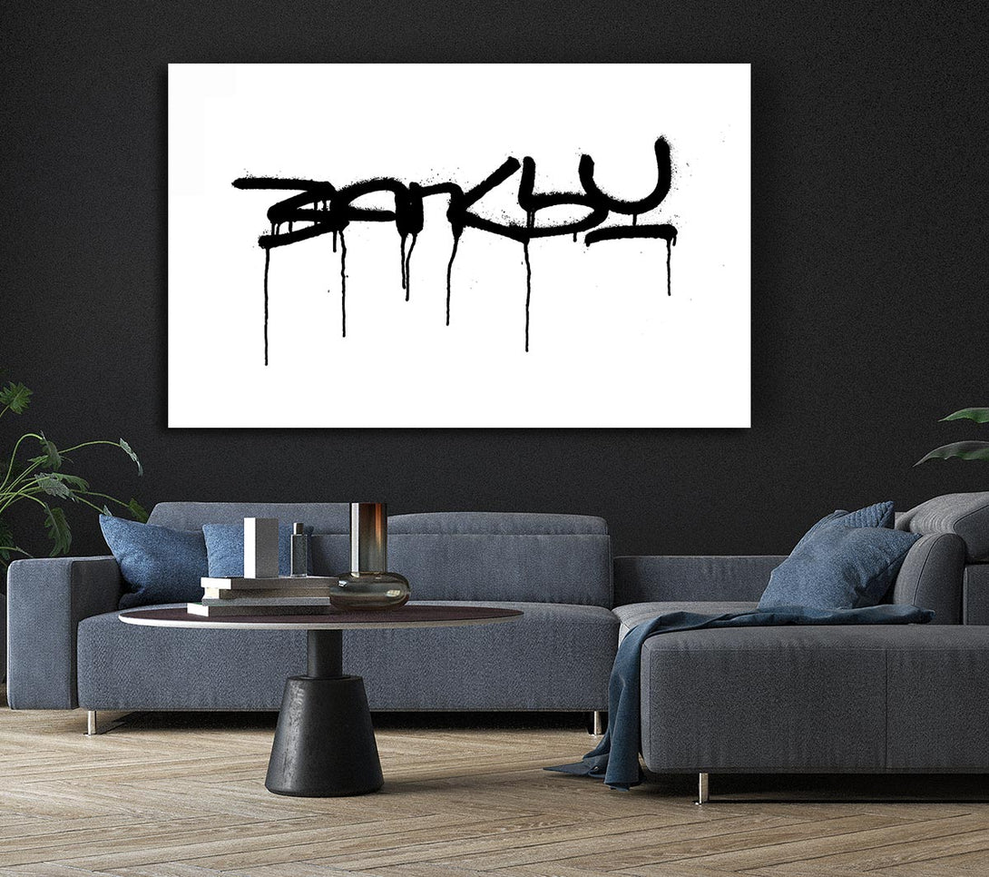  A Canvas Print of Banksy White Canvas Print