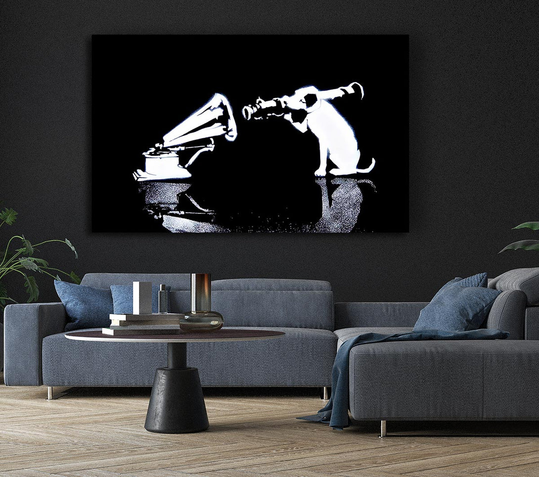  A Canvas Print of Banksy Hmv Dog Missile Canvas Print