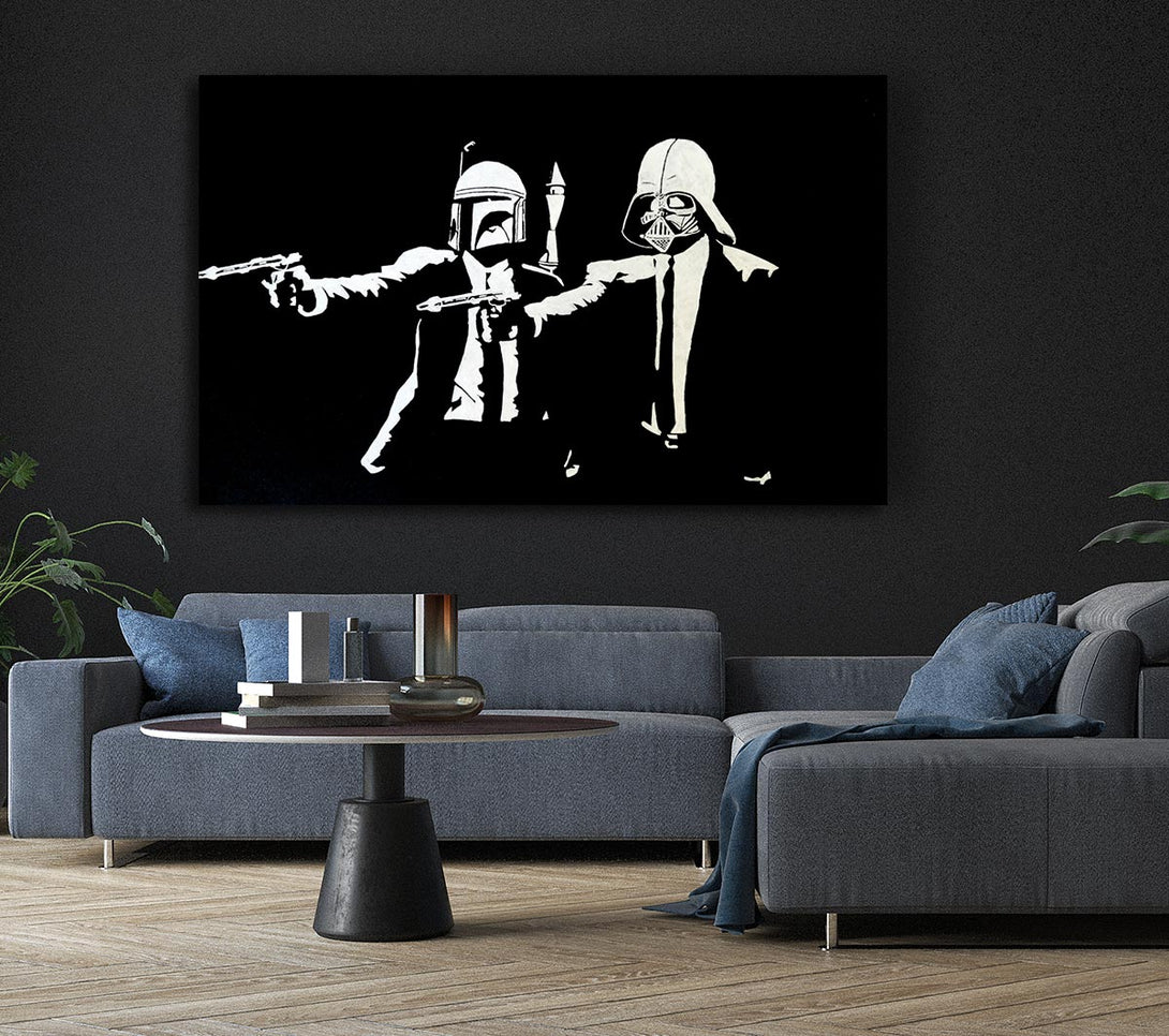  A Canvas Print of Banksy Star Wars Pulp Fiction Canvas Wall Art