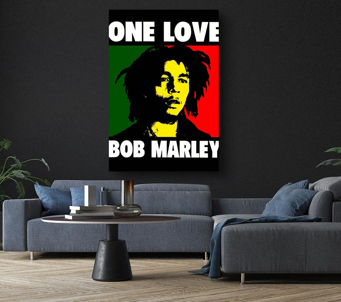  A Canvas Print of Bob Marley One Love Canvas Wall Art