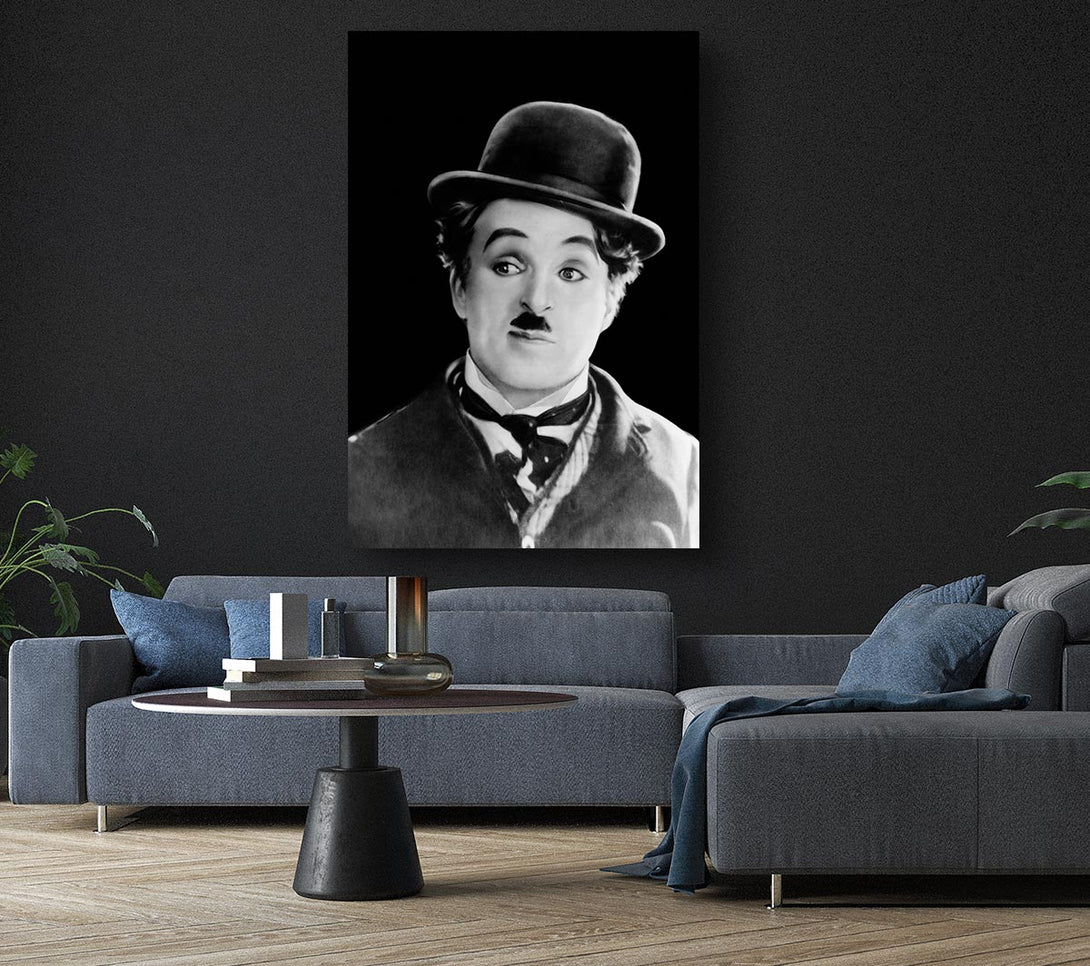  A Canvas Print of Charlie Chaplin Portrait Canvas Art