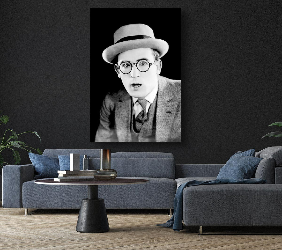  A Canvas Print of Harold Lloyd Portrait Canvas Print