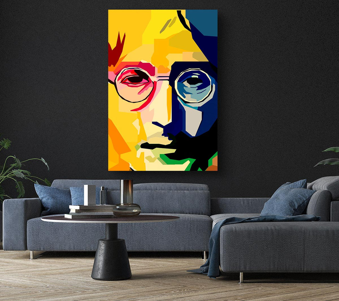  A Canvas Print of John Lennon Colours Canvas Wall Art