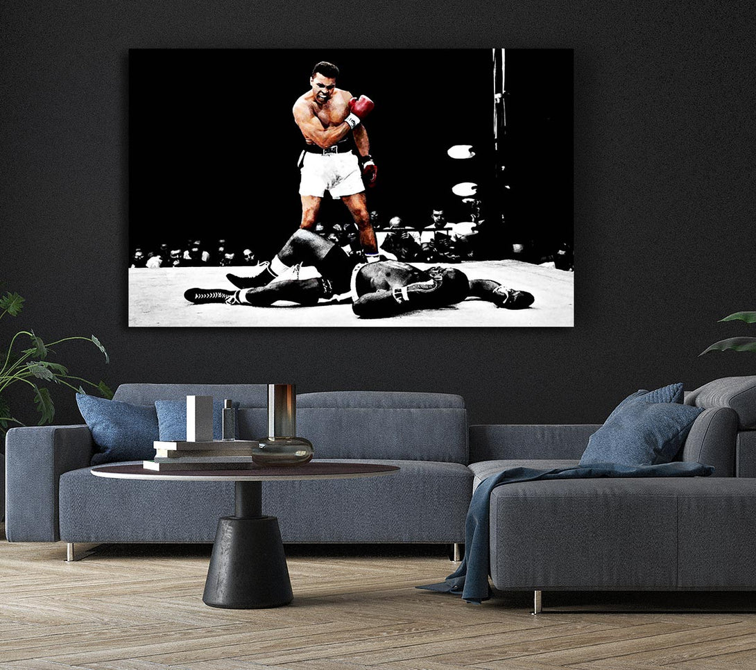  A Canvas Print of Muhammad Ali Knock Down Canvas Art