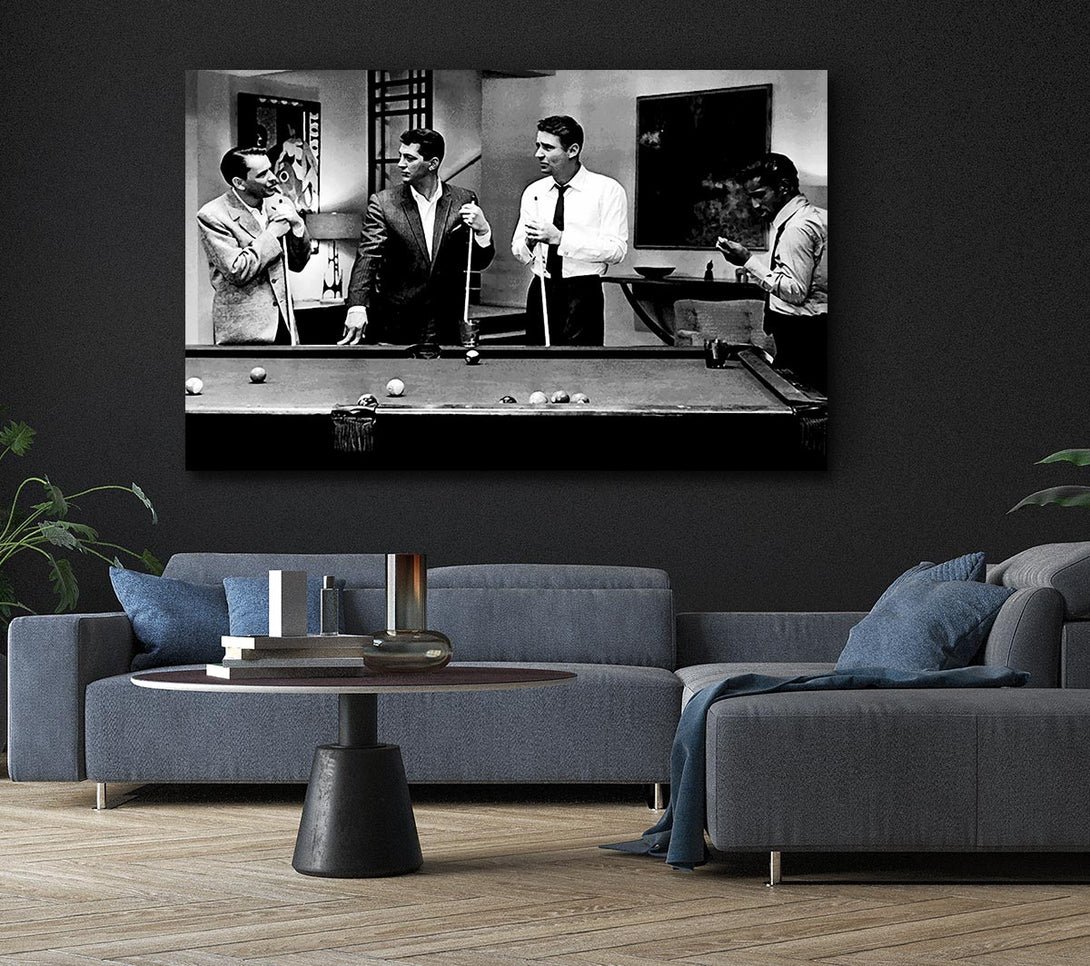  A Canvas Print of The Rat Pack 4 Playing Pool Canvas Wall Art