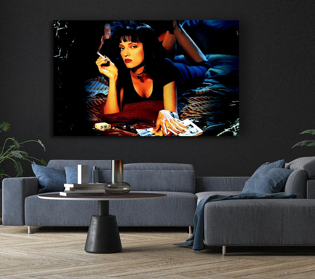  A Canvas Print of Uma Thurman Is Mia Pulp Fiction Canvas Wall Art