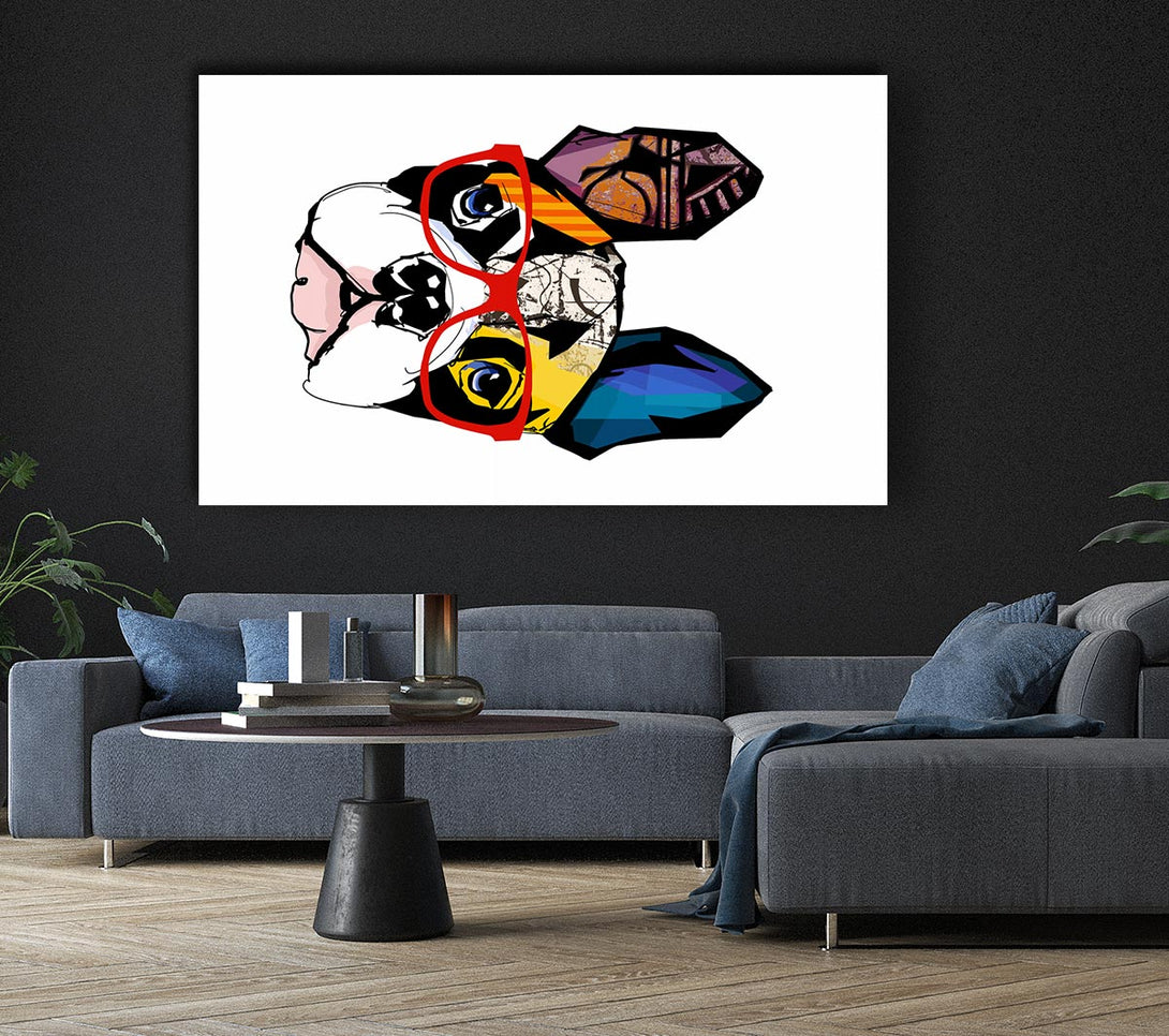  A Canvas Print of Popart French Bulldog Pooch Canvas Wall Art