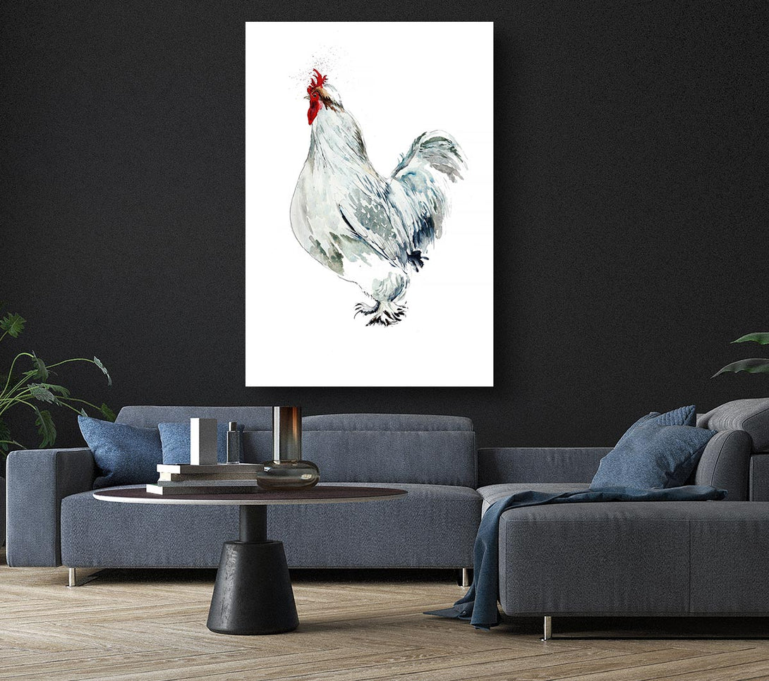  A Canvas Print of White Hen Canvas Wall Art
