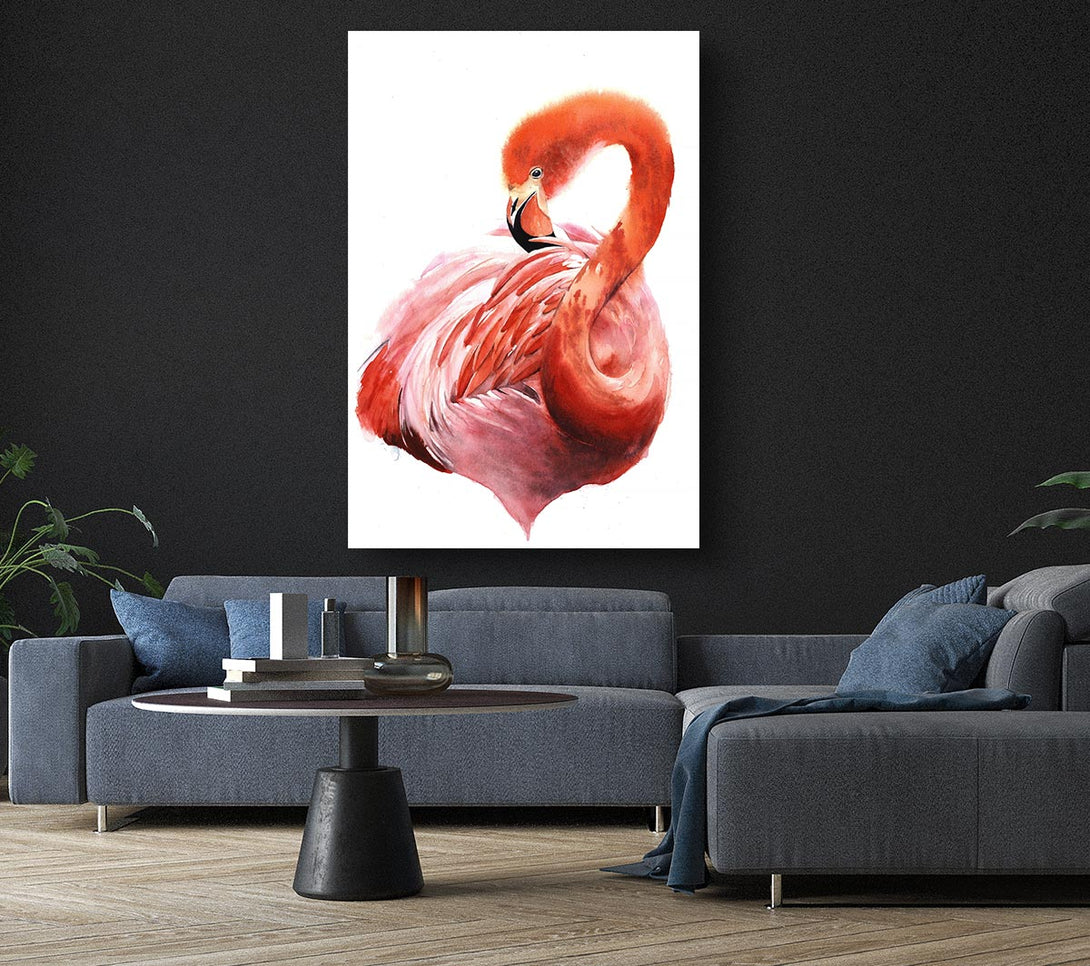  A Canvas Print of Flamingo Groom Canvas Print