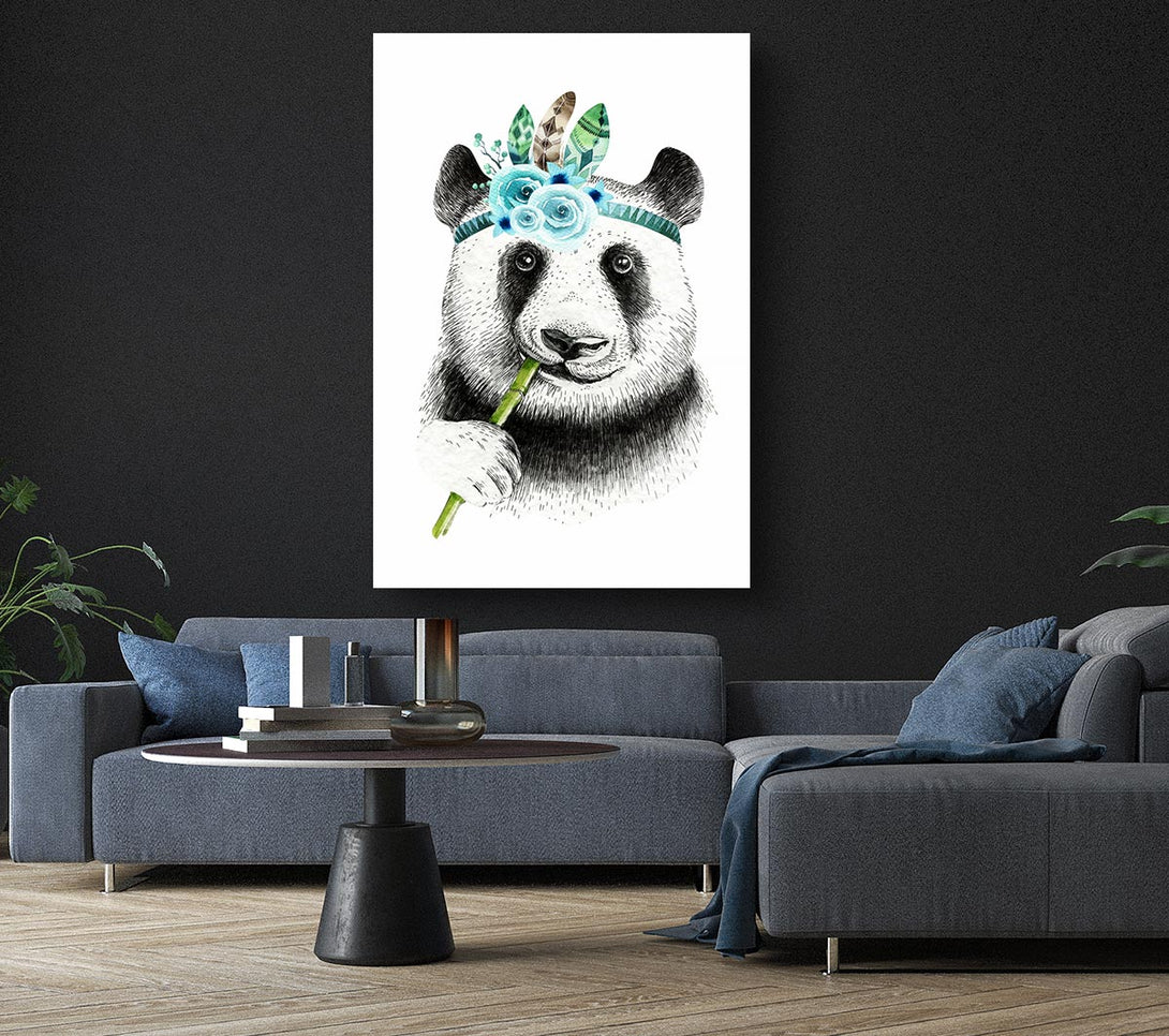  A Canvas Print of Panda Bamboo Canvas Art