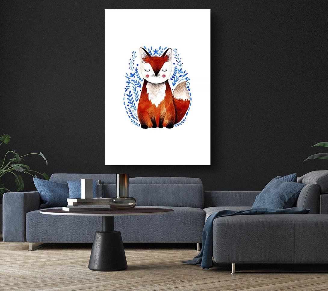  A Canvas Print of Sleeping Fox Canvas Print