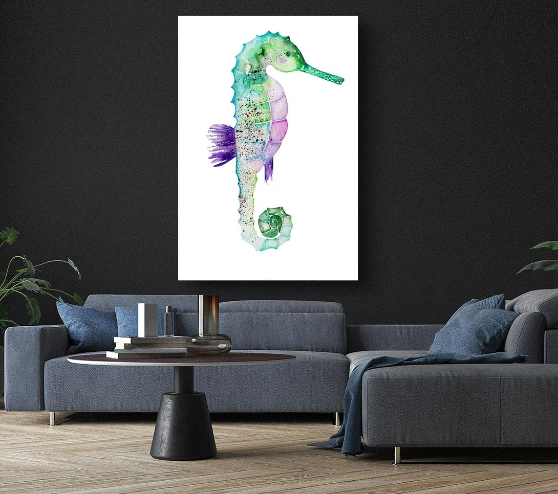  A Canvas Print of Spotted Seahorse Canvas Art