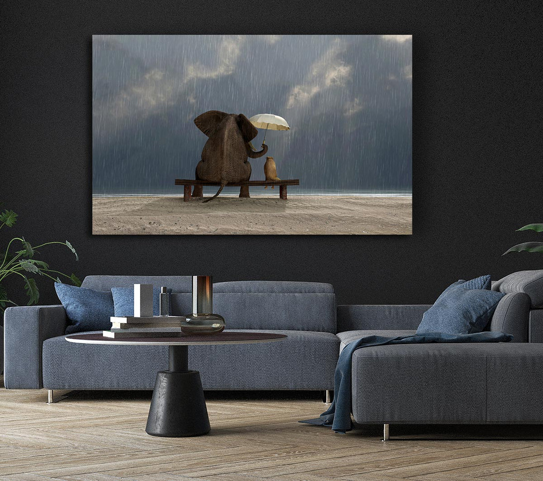  A Canvas Print of Helpful Elephant Canvas Print