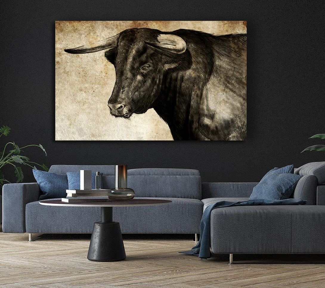  A Canvas Print of Bull Horns Canvas Wall Art