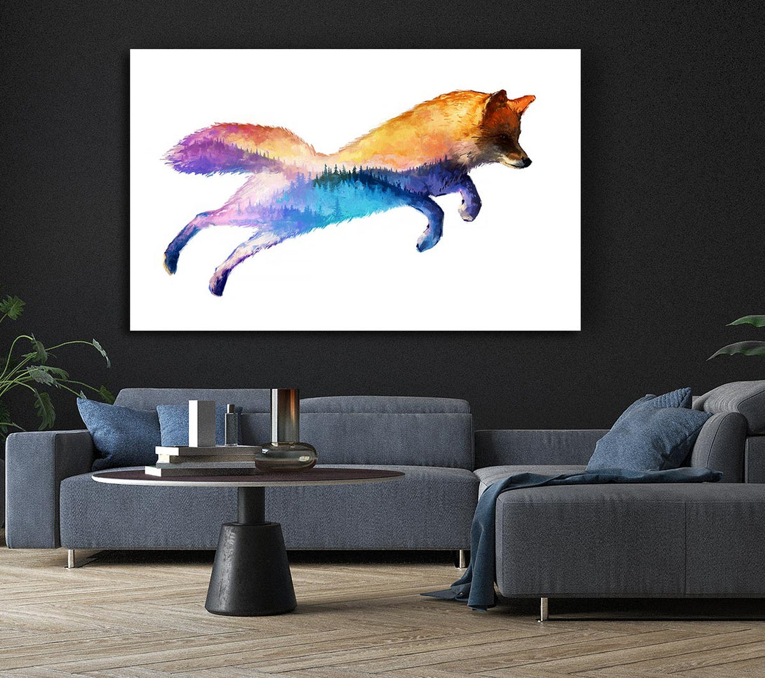  A Canvas Print of Fox Pounce Canvas Art