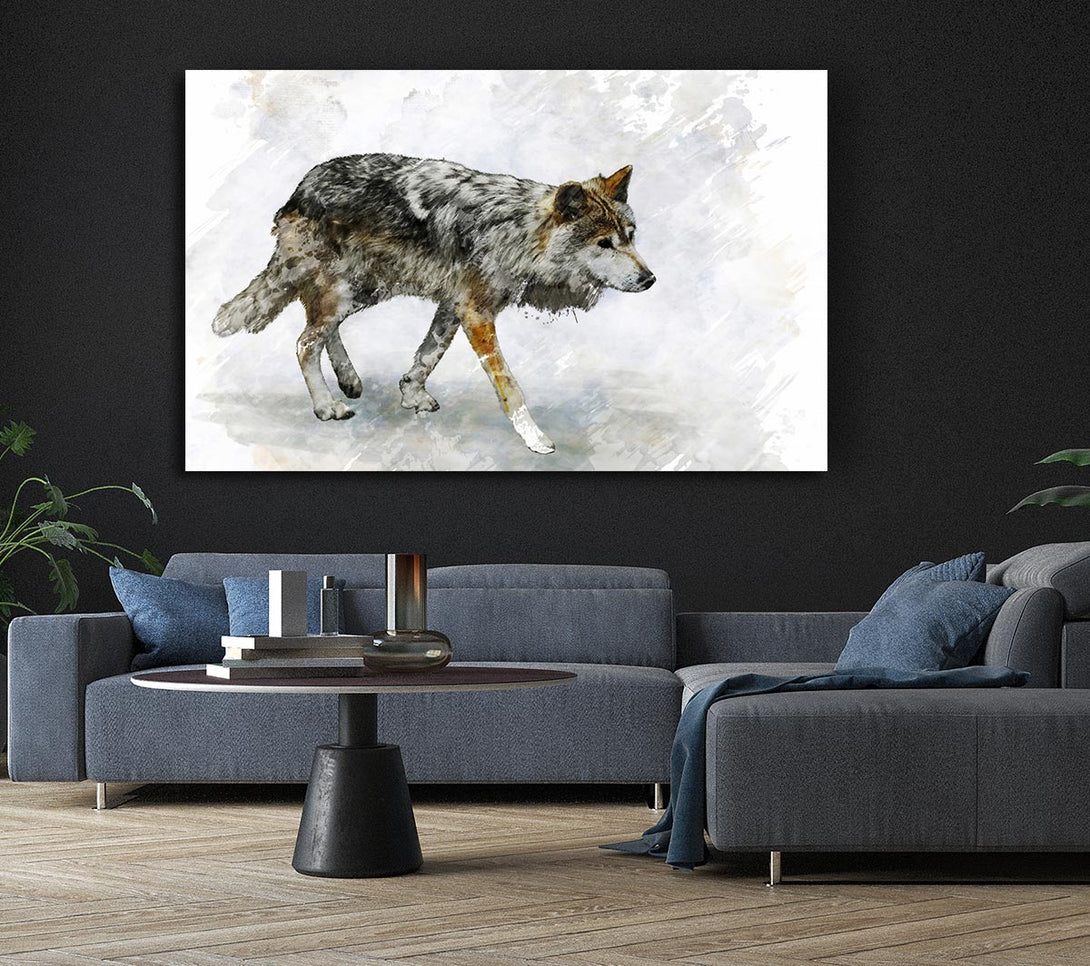  A Canvas Print of Wolf Trek Canvas Art