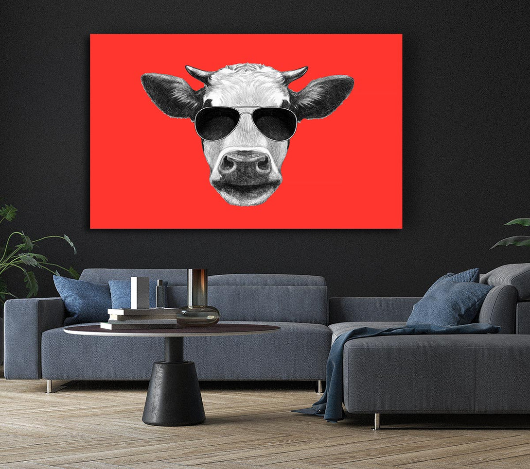  A Canvas Print of Mafia Cow Canvas Print