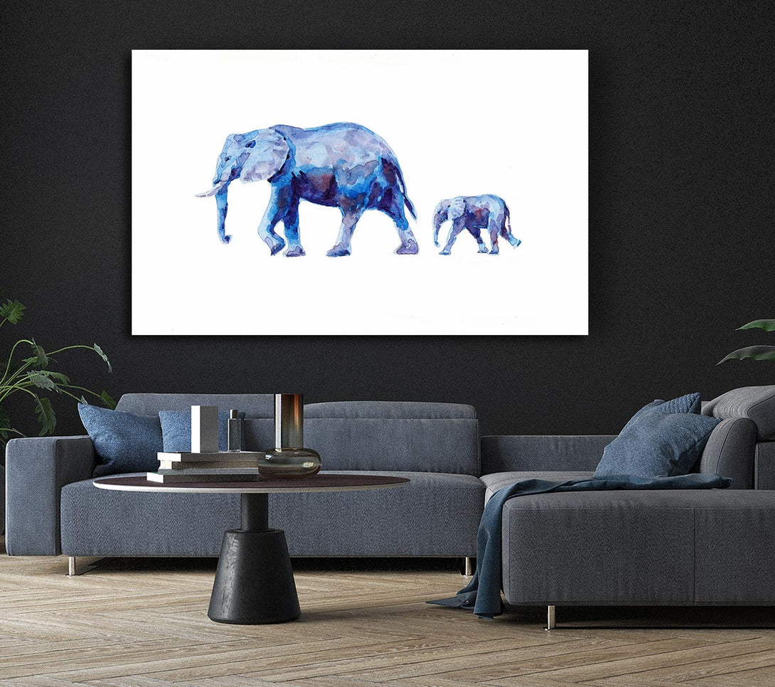  A Canvas Print of Mother and Child Elephant Love Canvas Art