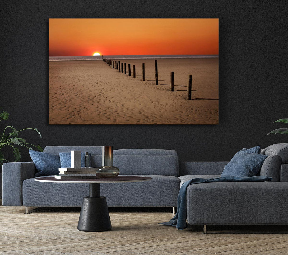  A Canvas Print of Sunset Walk Canvas Wall Art