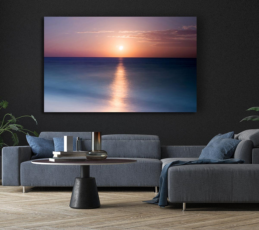  A Canvas Print of Tranquil Ocean Sun Canvas Wall Art