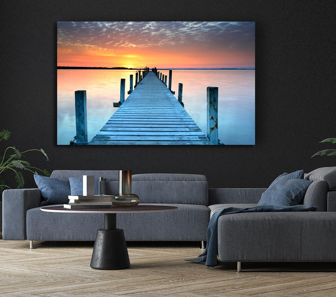  A Canvas Print of Peaceful Boardwalk Skies Canvas Print