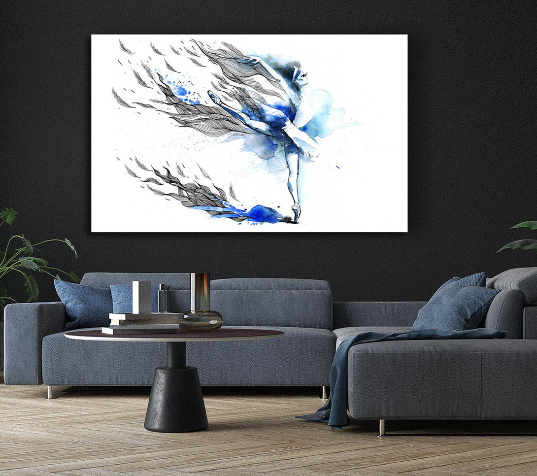  A Canvas Print of Blue Ballerina 12 Canvas Wall Art