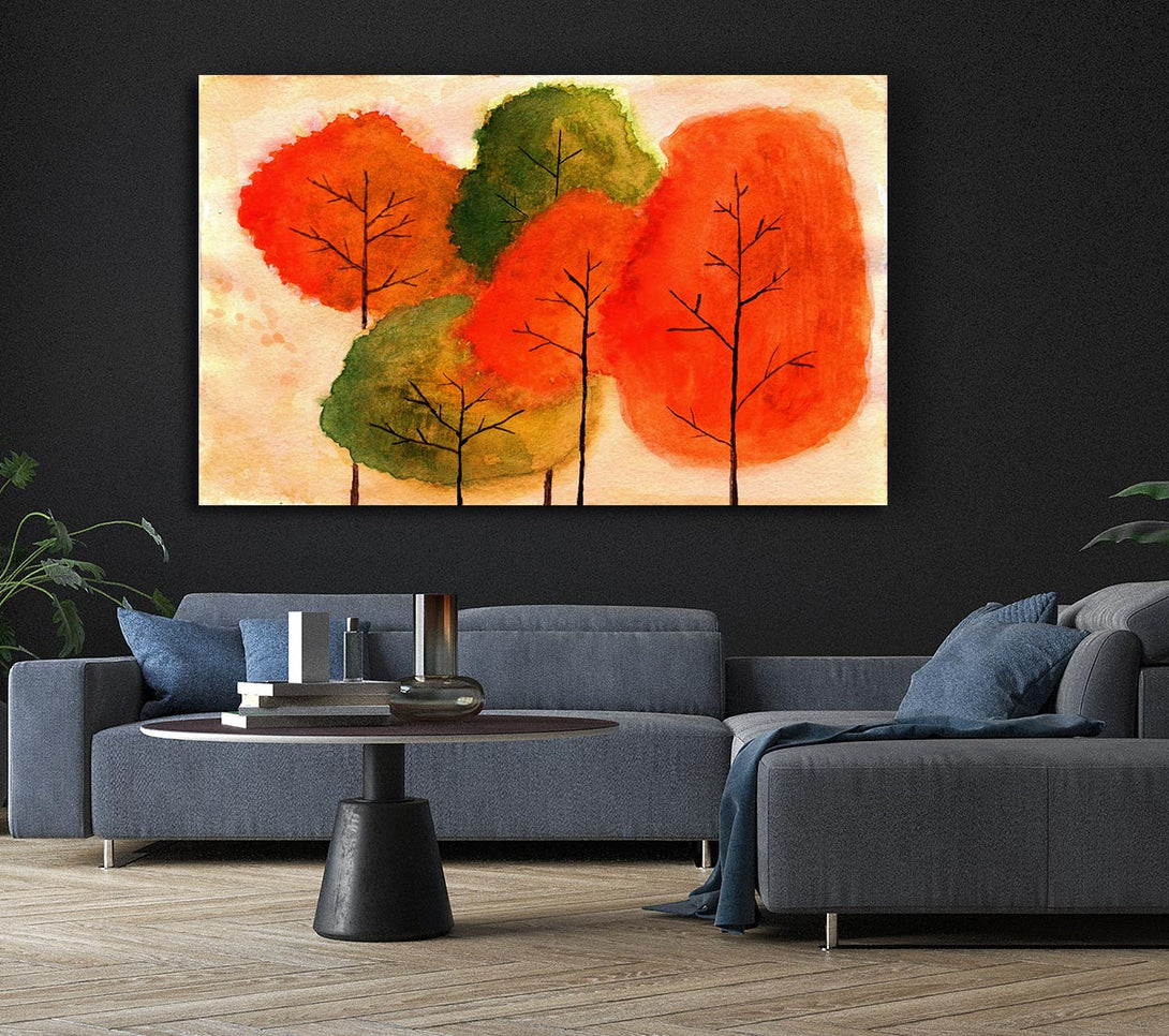  A Canvas Print of Autumn Trees 1 Canvas Wall Art