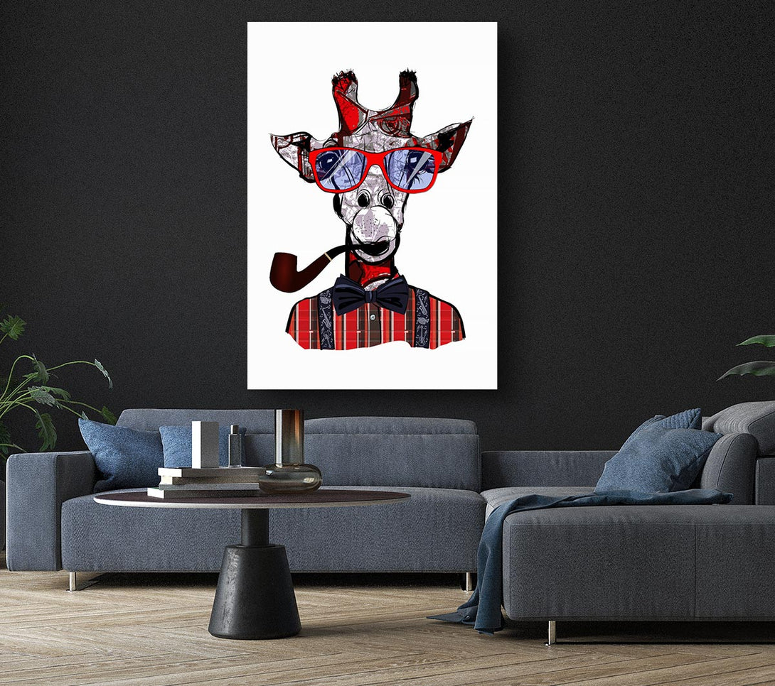  A Canvas Print of Funky Giraffe 1 Canvas Art