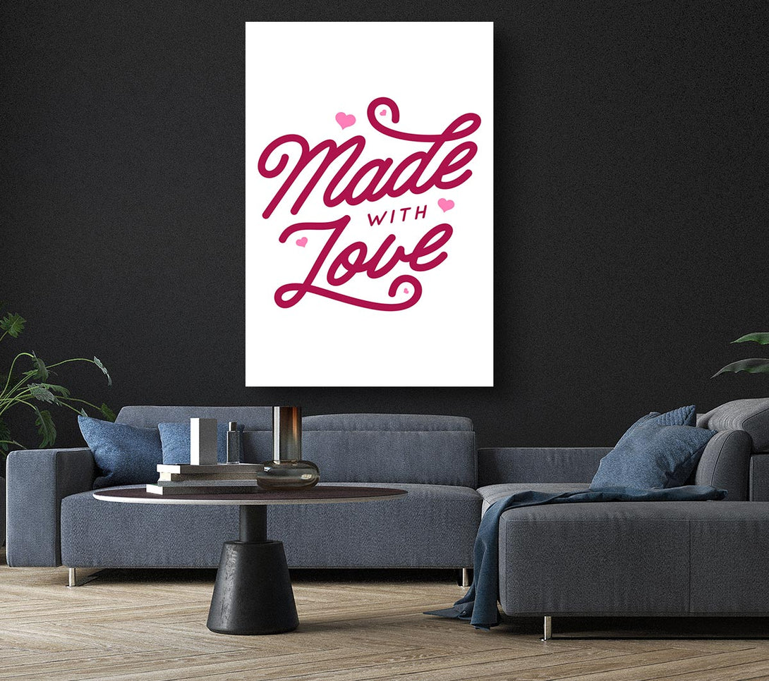  A Canvas Print of Made With Love Canvas Wall Art