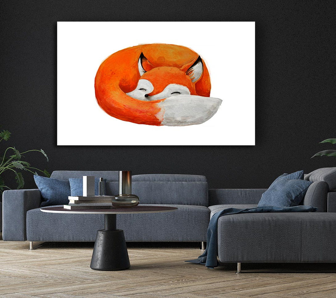  A Canvas Print of Sleeping Fox 1 Canvas Wall Art