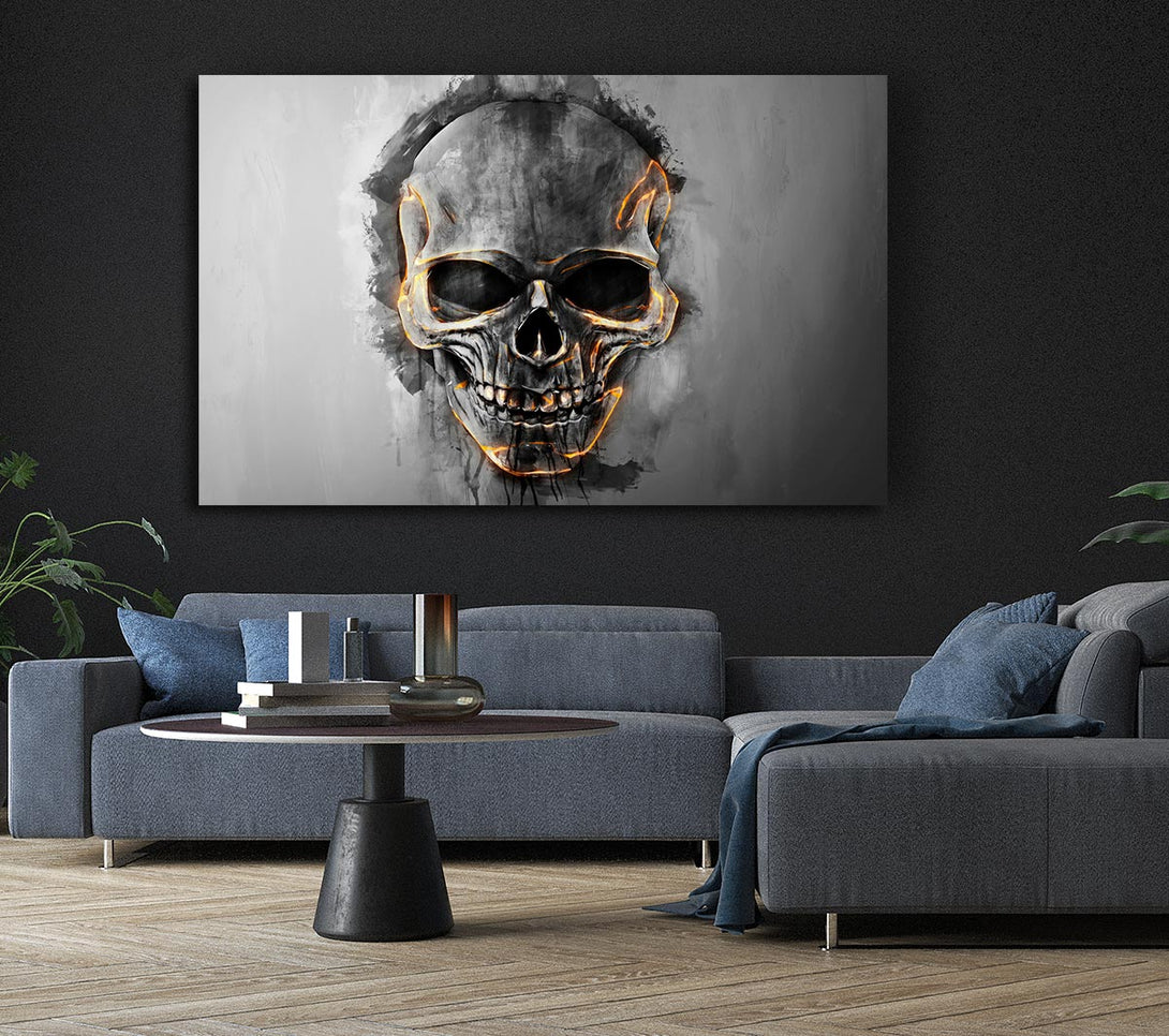  A Canvas Print of Fire Skull 1 Canvas Wall Art