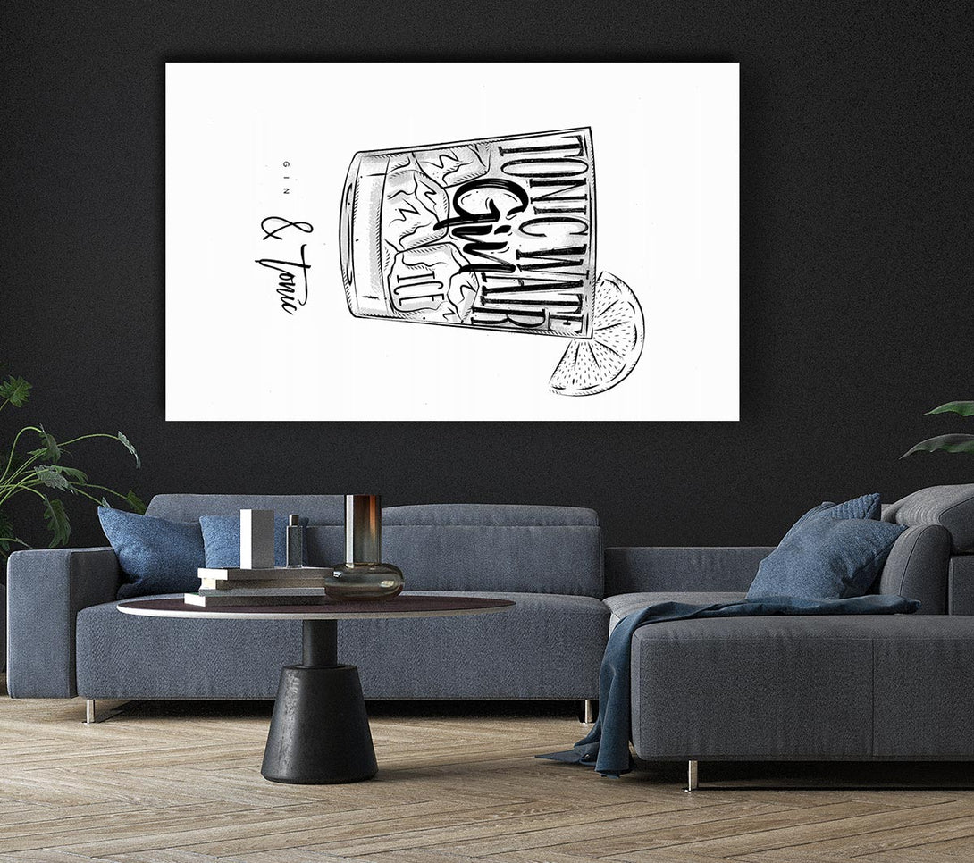  A Canvas Print of Gin And Tonic Over Ice 2 Canvas Wall Art