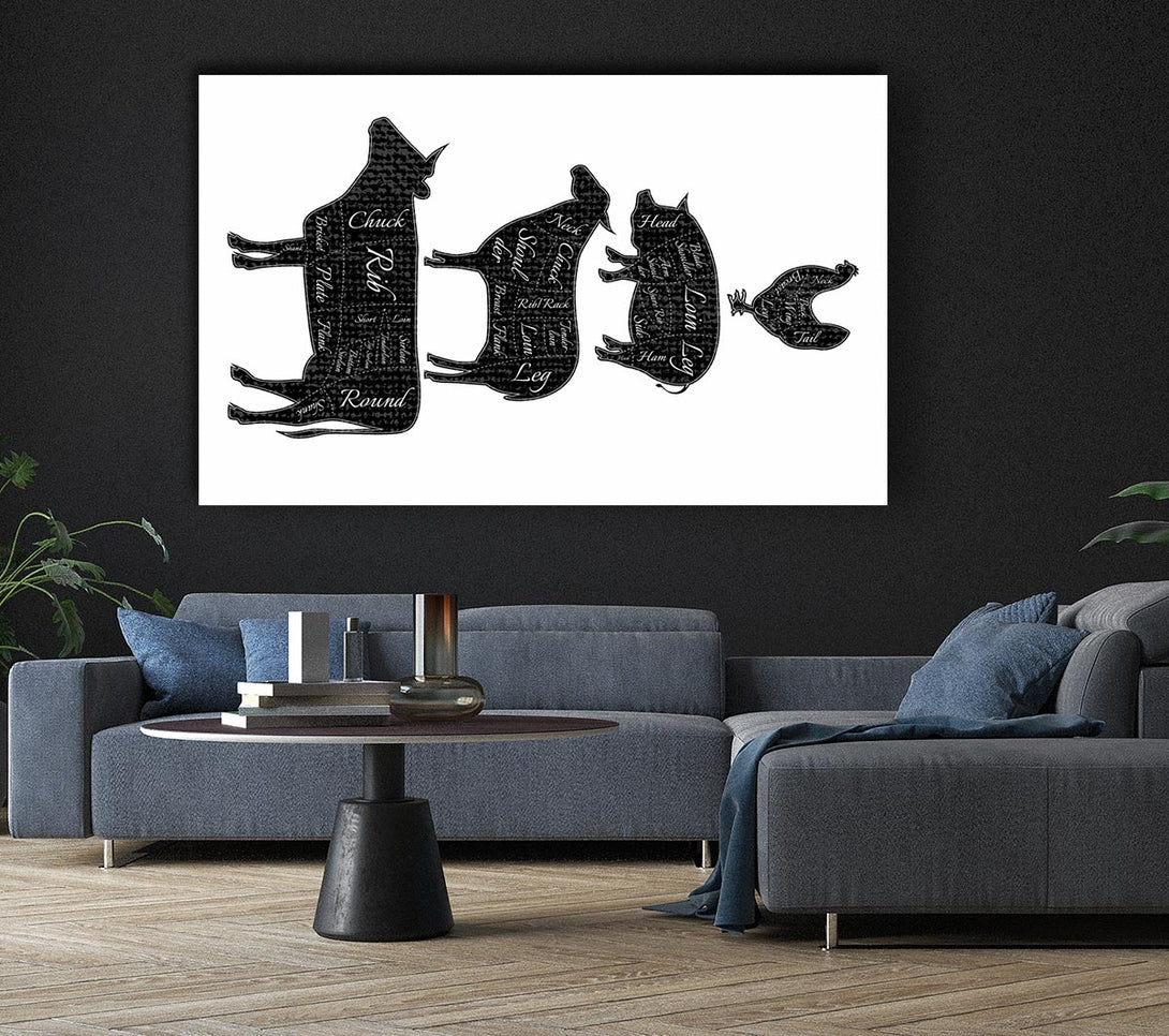  A Canvas Print of Butchers Selection 2 Canvas Print