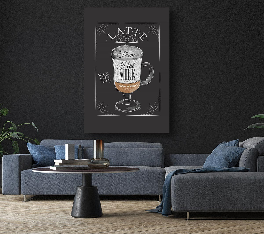  A Canvas Print of Latte Coffee 1 Canvas Art