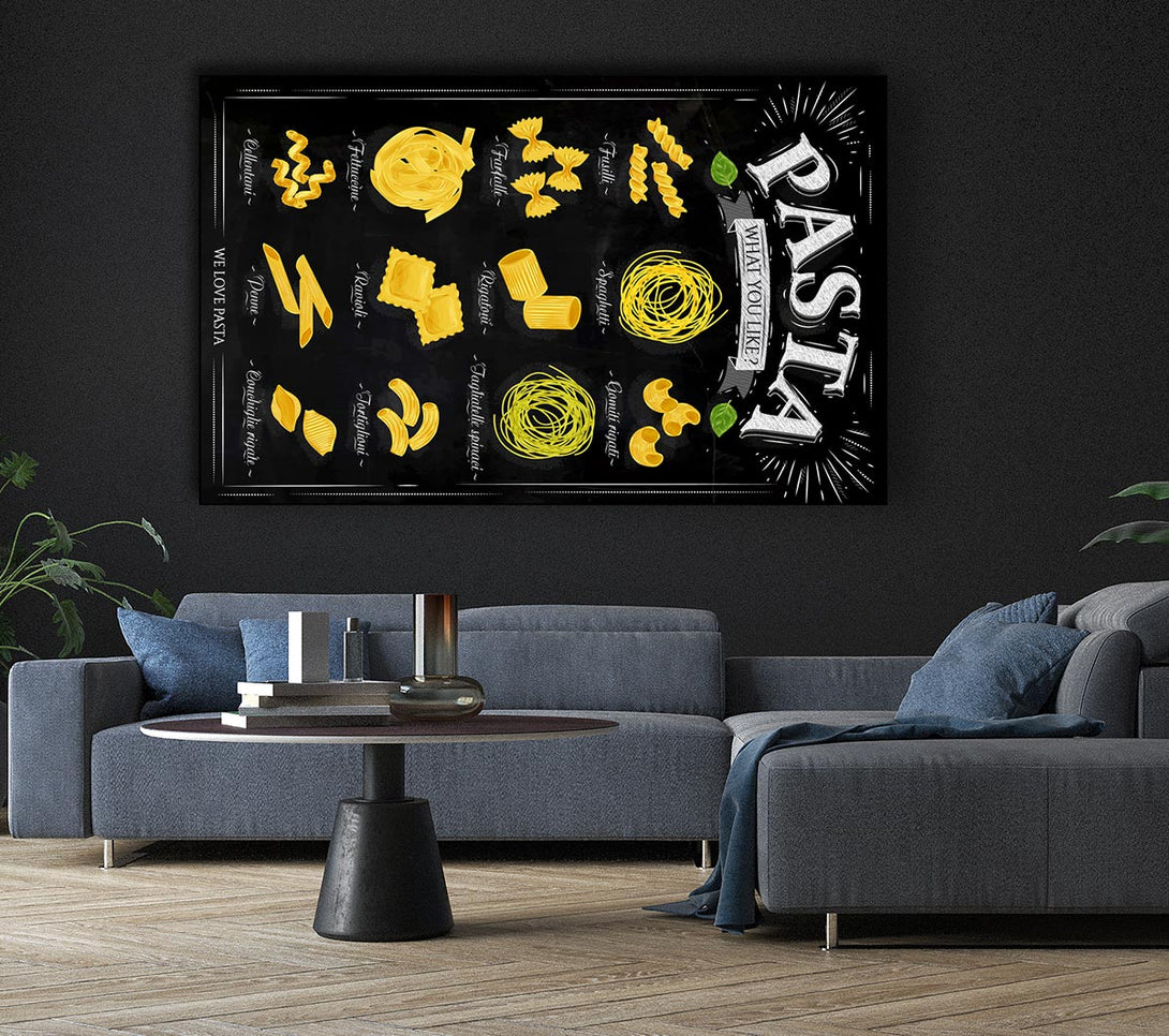  A Canvas Print of We Love Pasta Canvas Print