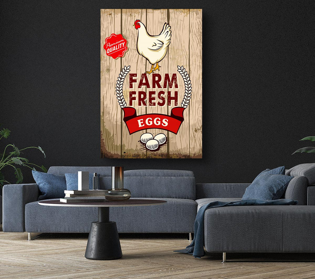  A Canvas Print of Farm Fresh Eggs Canvas Print