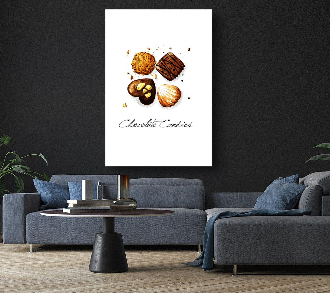  A Canvas Print of Chocolate Biscuit Cookies Canvas Print