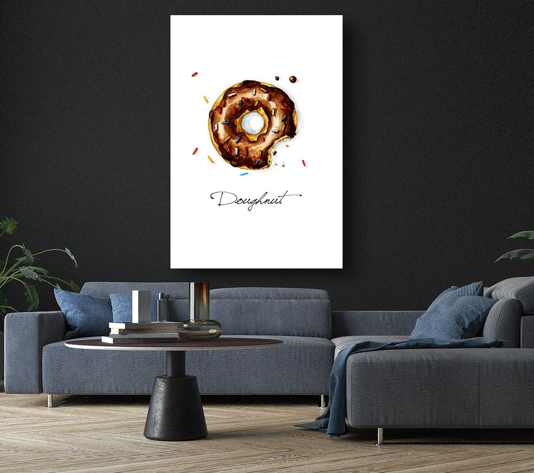 A Canvas Print of Chocolate Doughnut Canvas Art